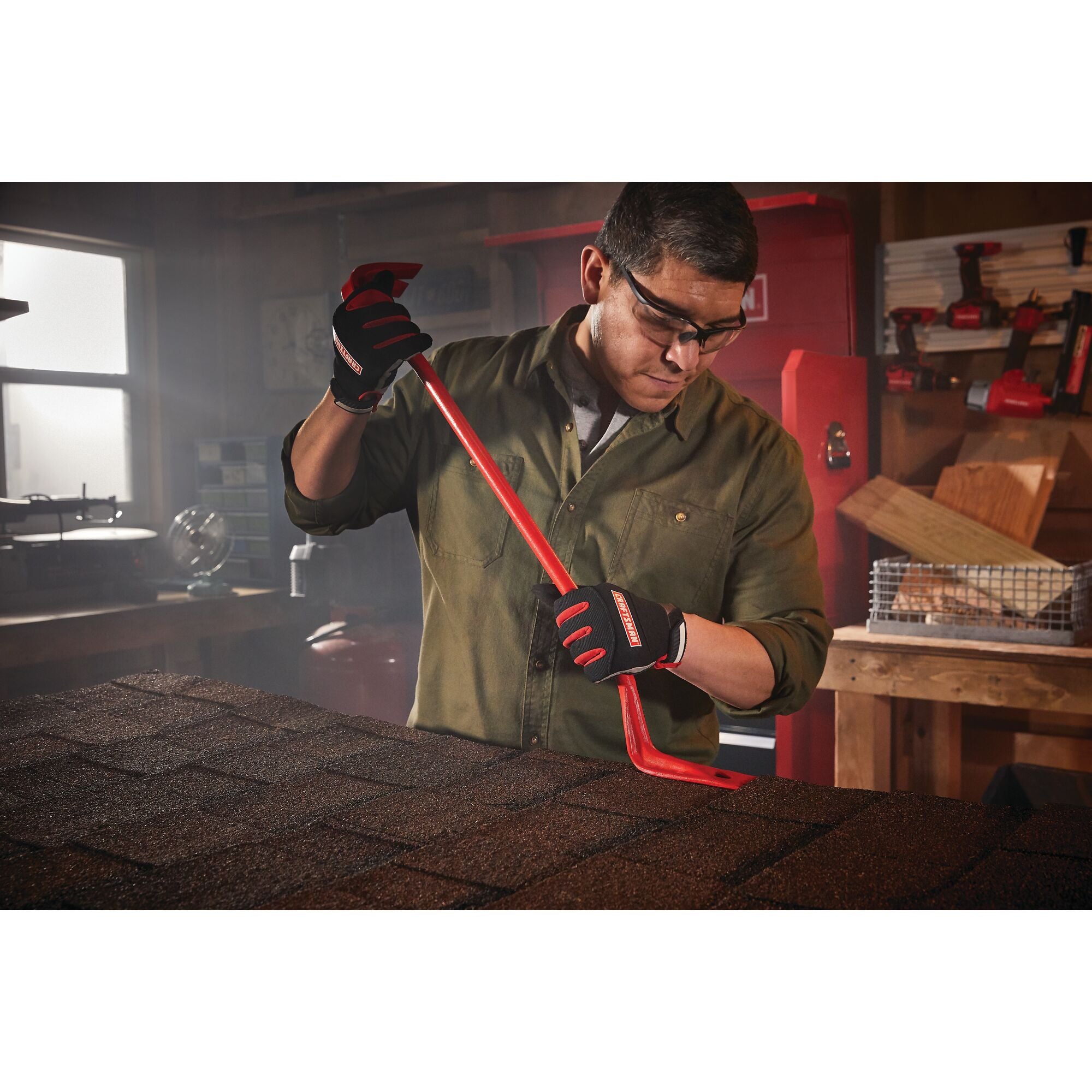 AVIT 30-Inch Wrecking Bar - High Carbon Steel, Red, With Nail Puller (750mm)